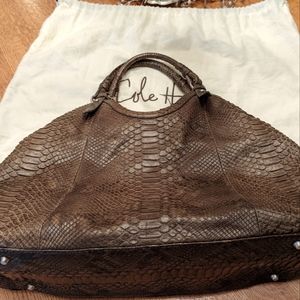 NWT Cole Haan REAL Green Python.Handbag